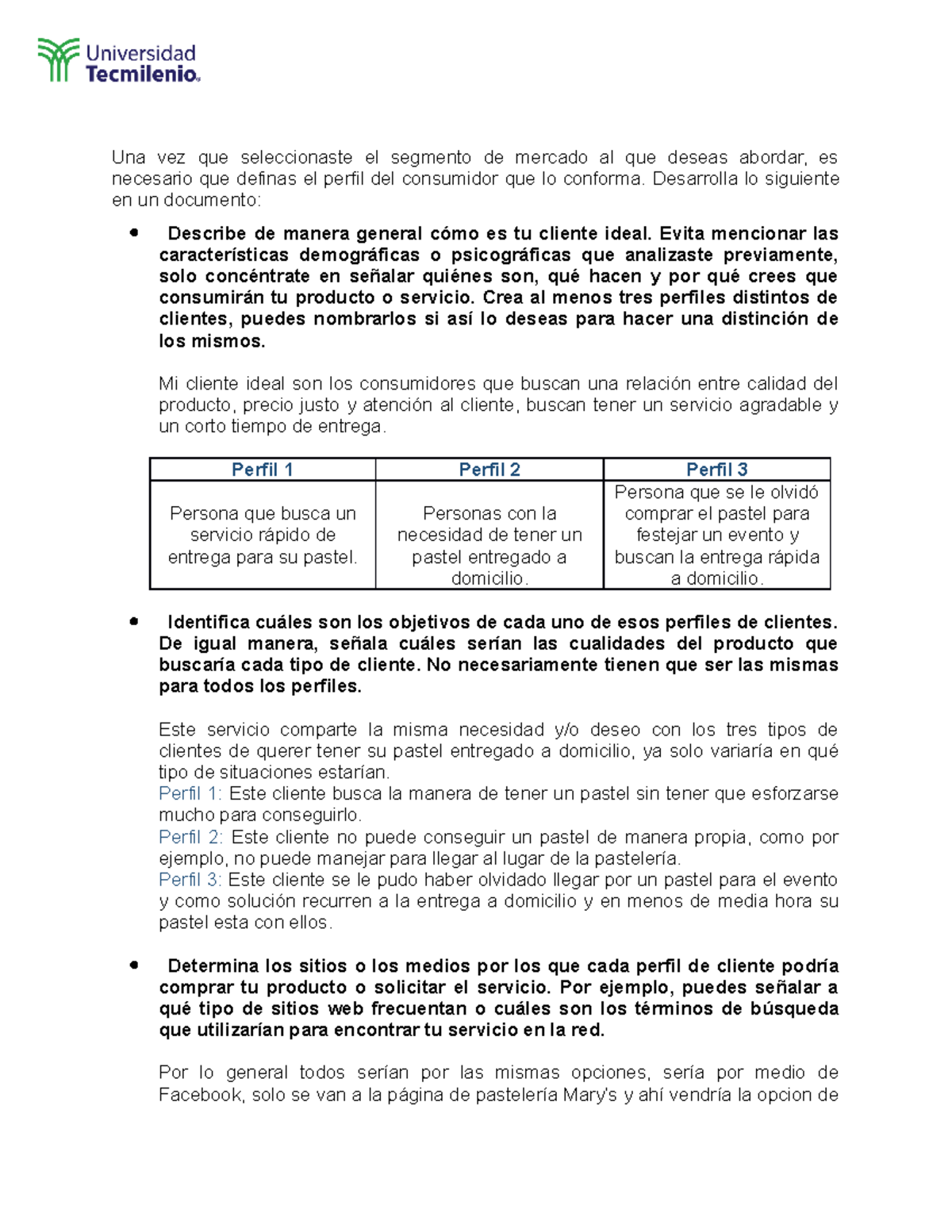 Act 4. Perfilar a tu cliente - Una vez que seleccionaste el segmento de ...