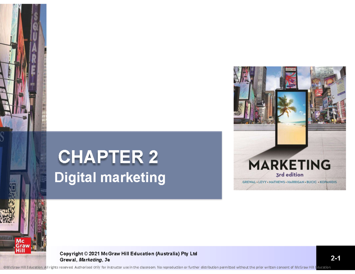 Lecture 9 - Digital Marketing - ####### 2- Copyright © 2021 McGraw Hill ...