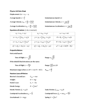 Phys30 databooklet - Physics 30 data booklet - PHYSICS DATA SHEET ...