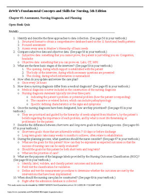 Foundations Week 2 Study Guide - Foundations of Nursing Week 2 Study ...