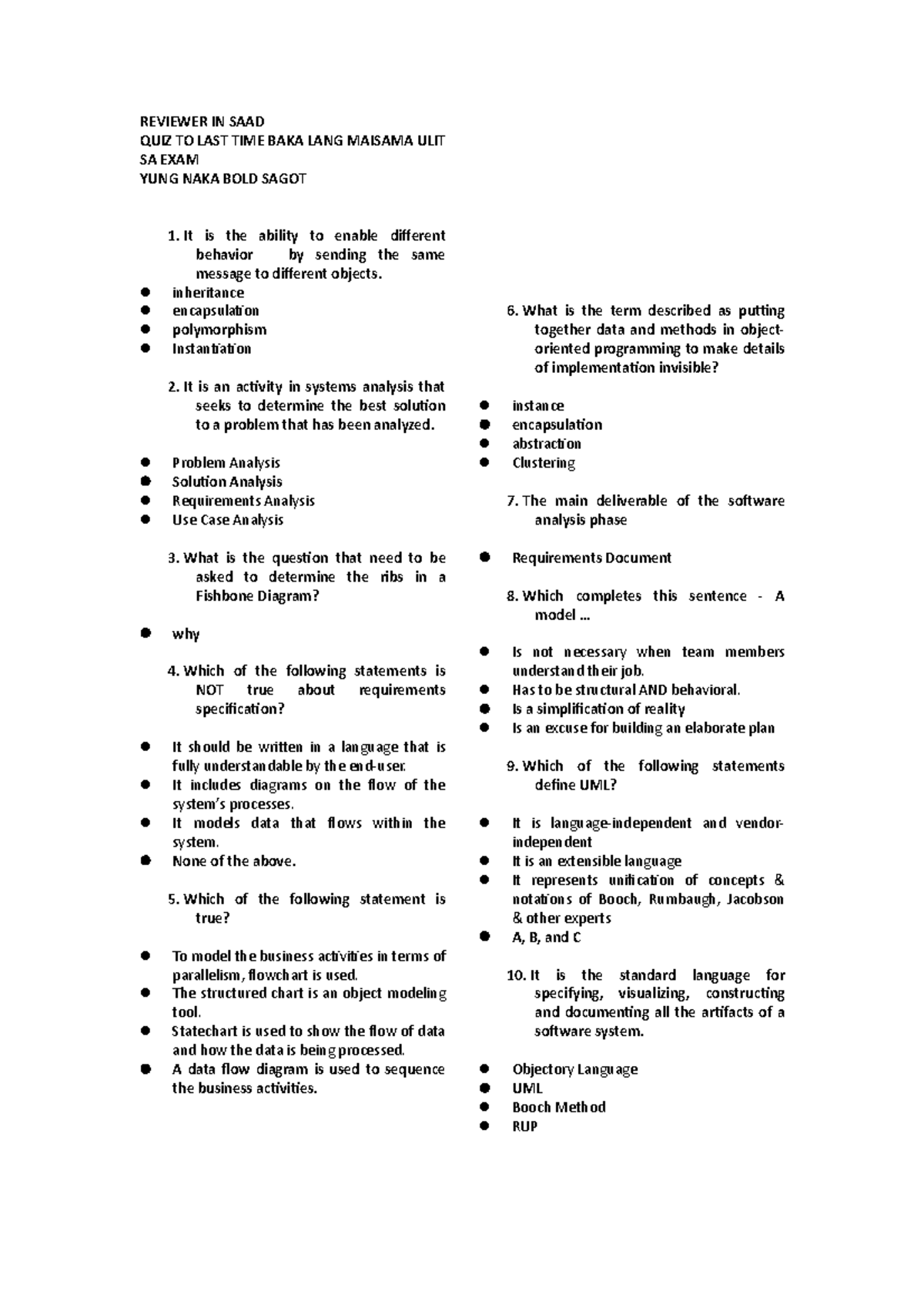 Reviewer-IN-SAAD - summarization of the topics in SAAD - REVIEWER IN ...