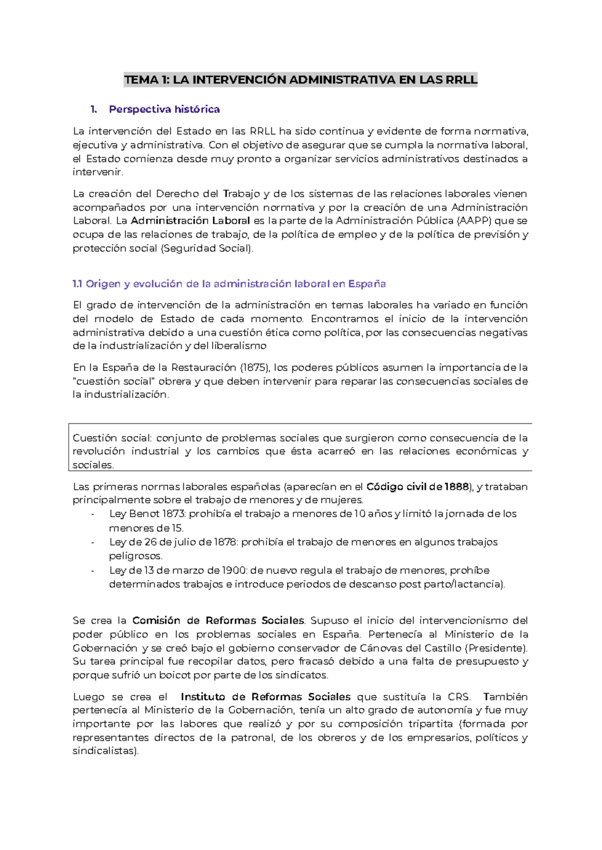 Intervencion Administrativa - TEMA 1: LA INTERVENCIÓN ADMINISTRATIVA EN ...