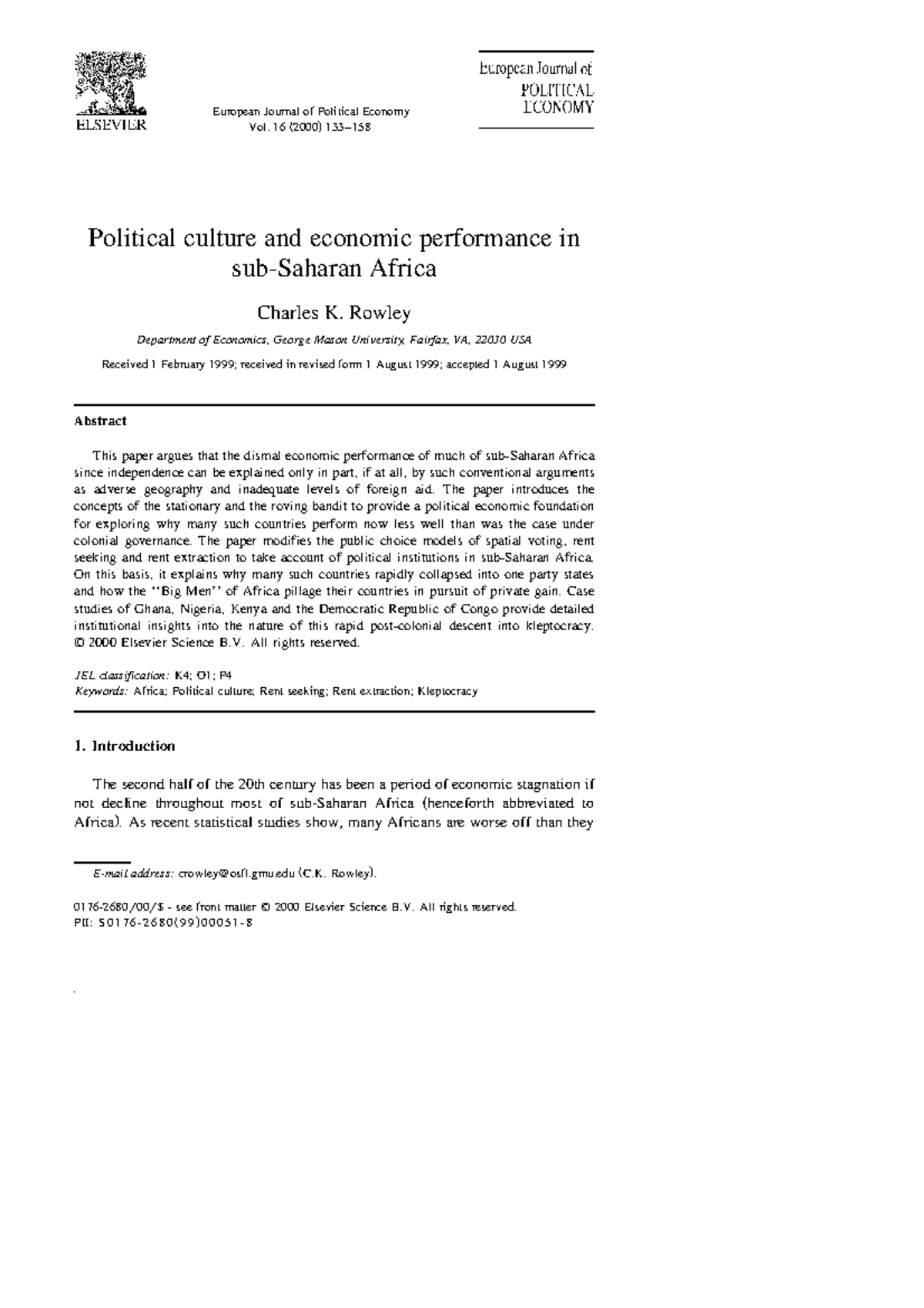 1-s2 - nnk - European Journal of Political Economy Vol. 16 Ž 2000. 133 ...