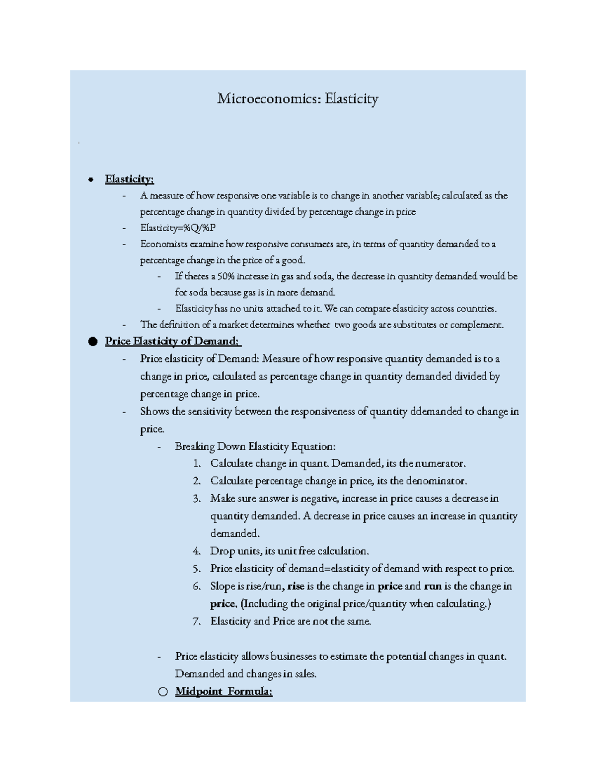 Microeconomics Elasticity - If theres a 50% increase in gas and soda ...