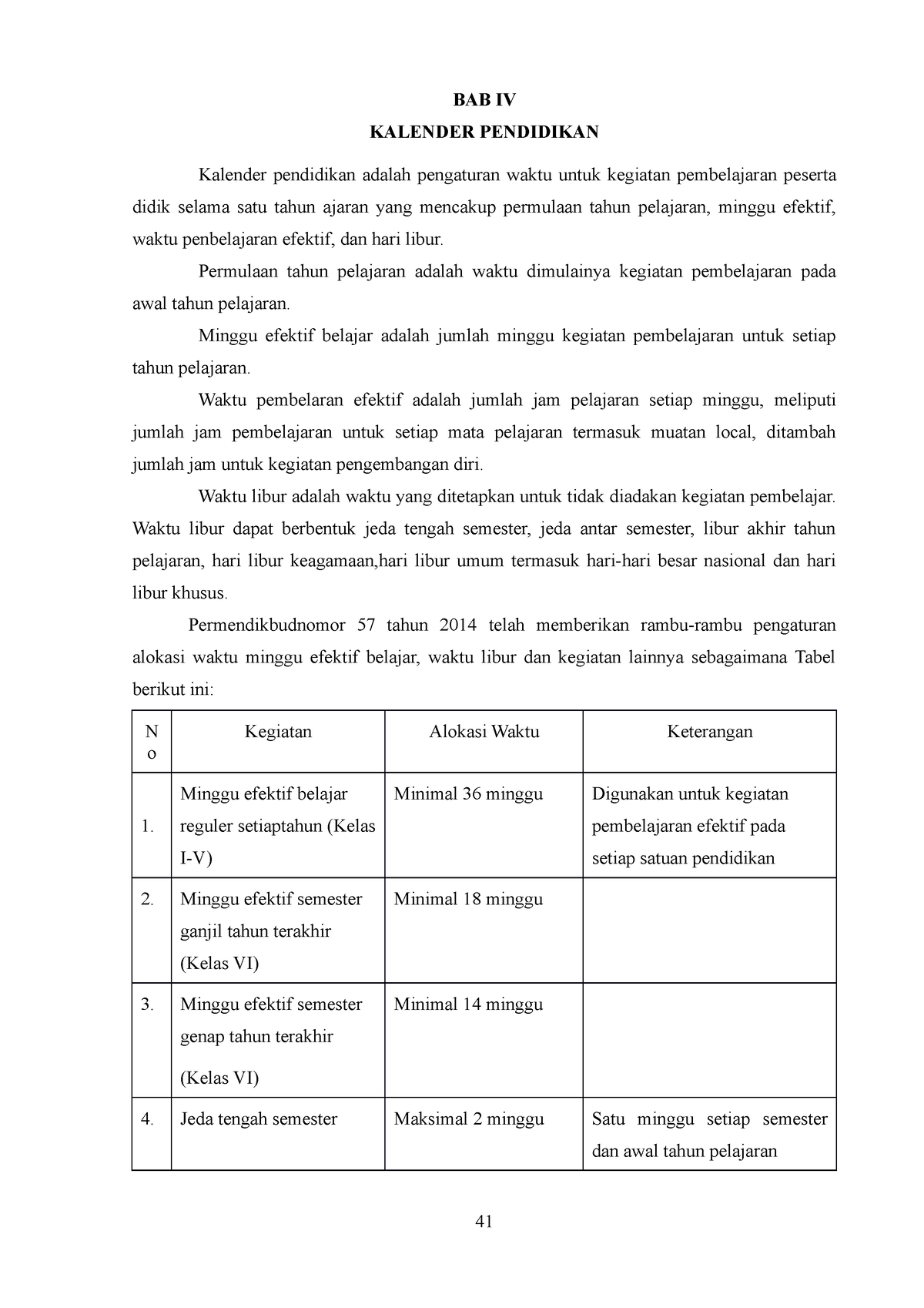 BAB IV - Kurikulum - BAB IV KALENDER PENDIDIKAN Kalender Pendidikan ...