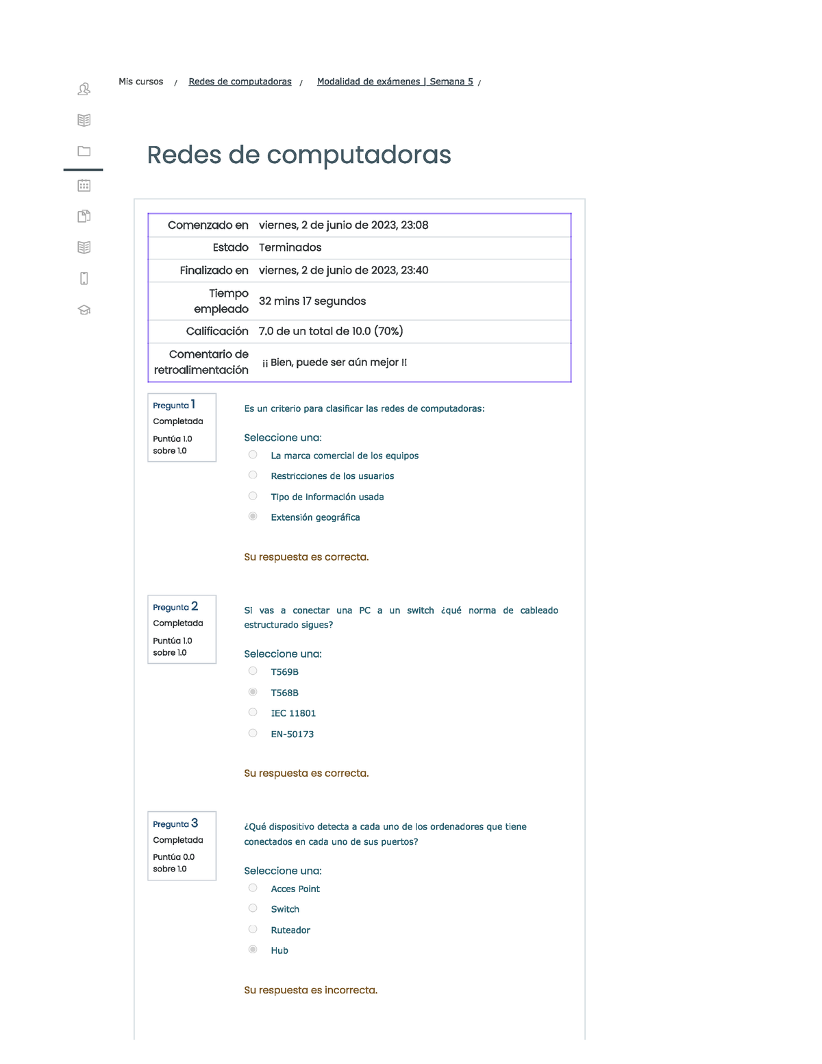 Examen Semana 5 Redes De Computadoras - Studocu