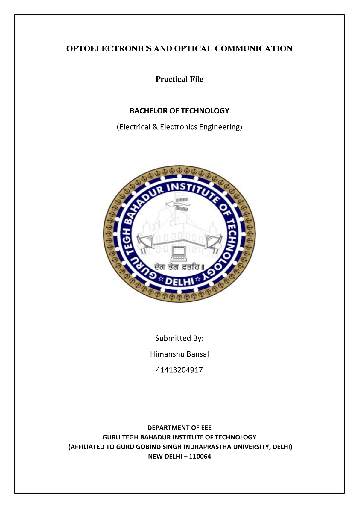 Opoe practiclefile Practicle file of optical communication