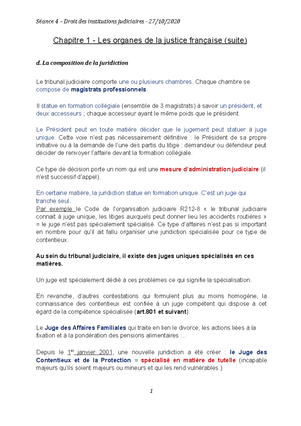 Cours 4 - Institution judiciaire - Université Paris-Est Créteil Val de ...