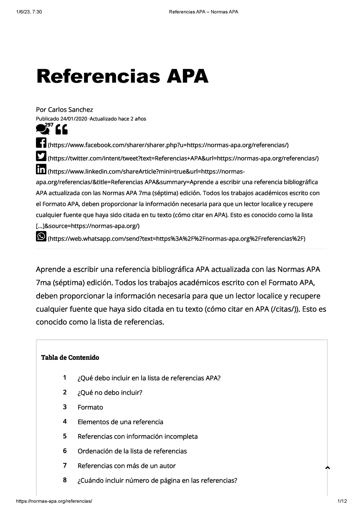 Referencias APA – Normas APA - Referencias APA Por Carlos Sanchez ...