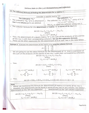 Lin Algebra Notes-Properties Ofdeterminants - MATH 2418 - UT Dallas ...