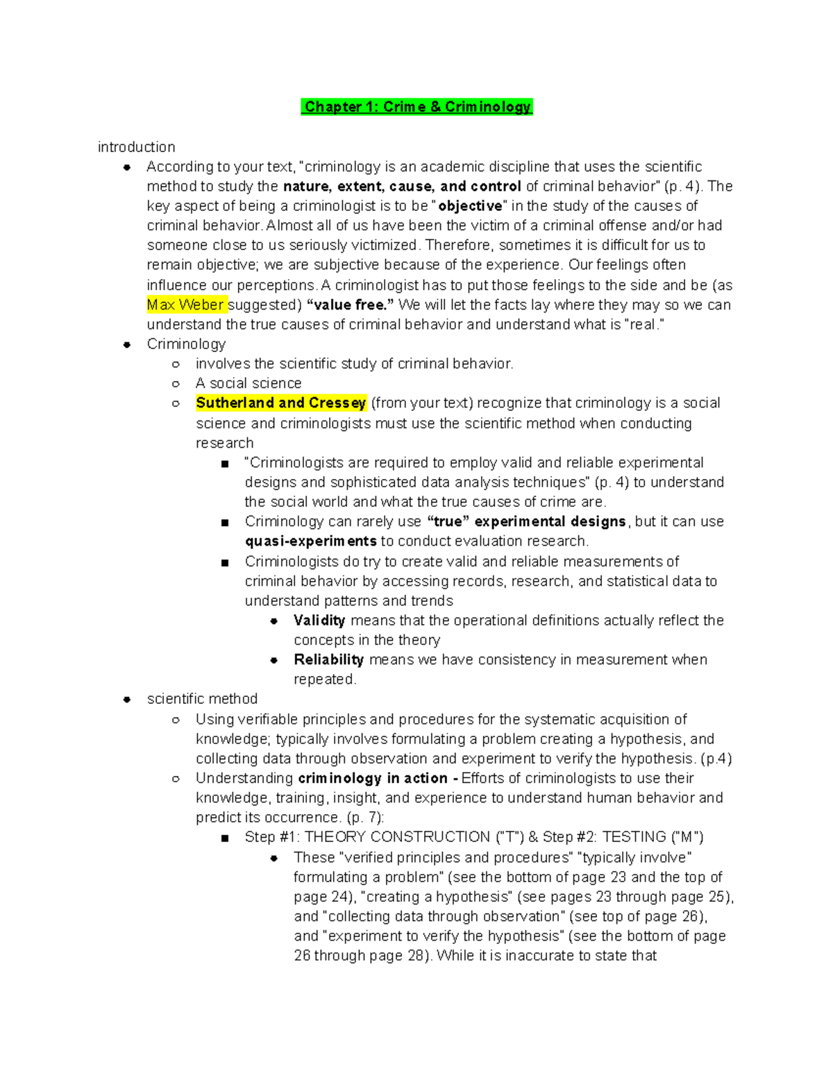 Exam 1 Chapters 1, 2A, 2B, 3A - Chapter 1: Crime & Criminology ...