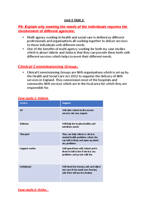 UNIT 7 TASK 2 Principles OF SAFE Practice - Unit 7 task 2: Information ...