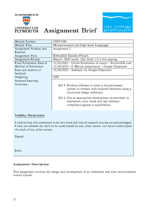 Procedural Programming - Assignment (without completed design ...