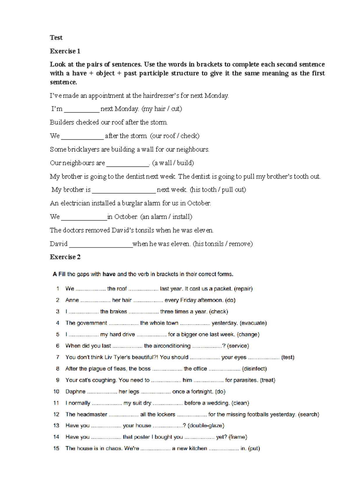 Test High Achivers B2 4 unit alumnos de inglés - Test Exercise 1 Look ...