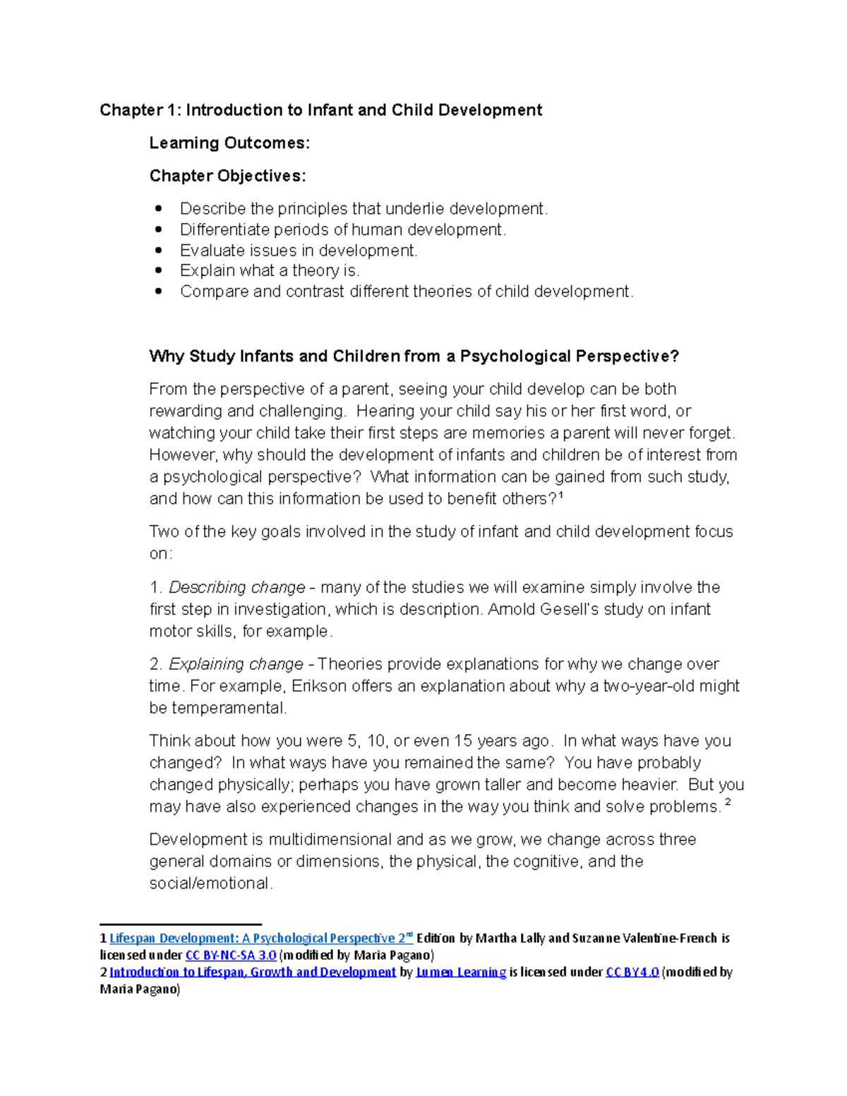 Chapter 1 Introduction to Infant and Child Development - Chapter 1 ...