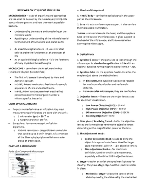 Chapter 6 Reviewer - Microbiology - Chapter 6A Fungi Fungi – a large ...