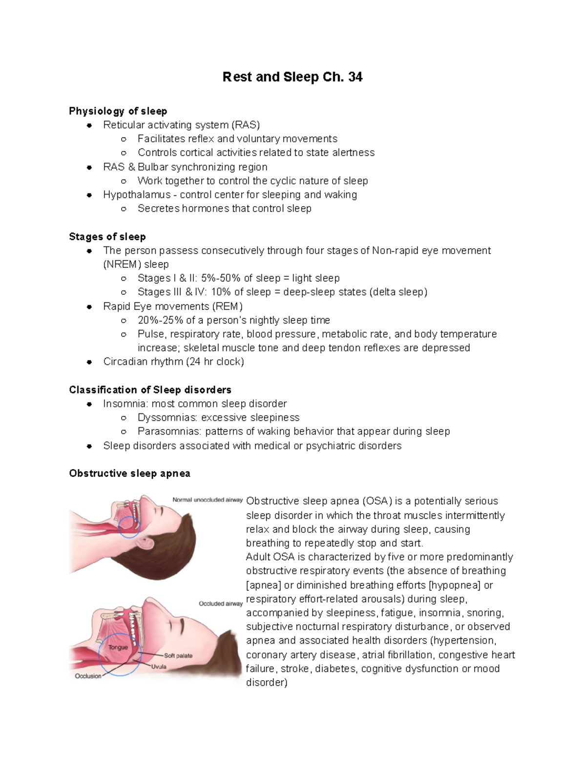 Rest and Sleep Ch 34 - 34 Physiology of sleep Reticular activating ...