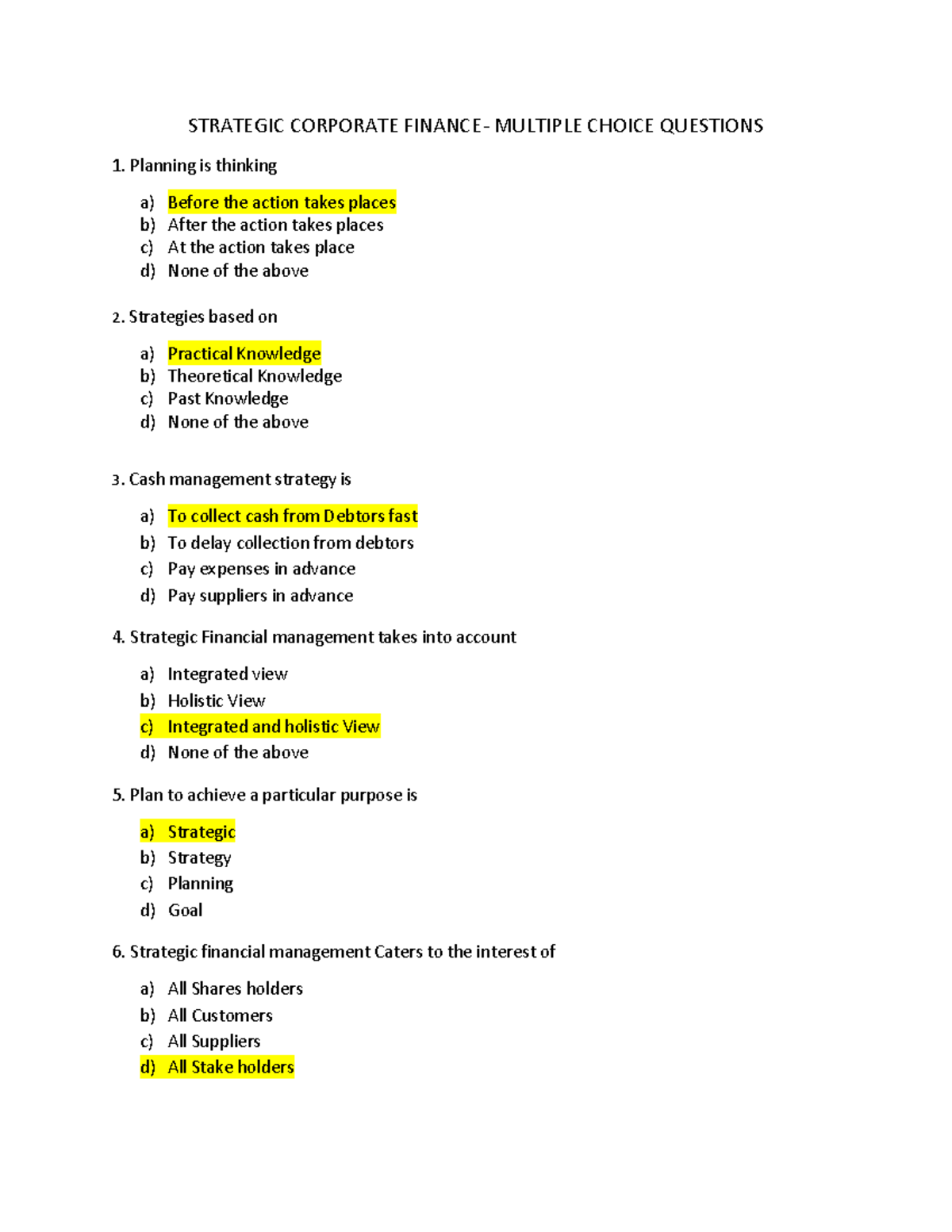 Strategic Corporate Finance - STRATEGIC CORPORATE FINANCE- MULTIPLE ...