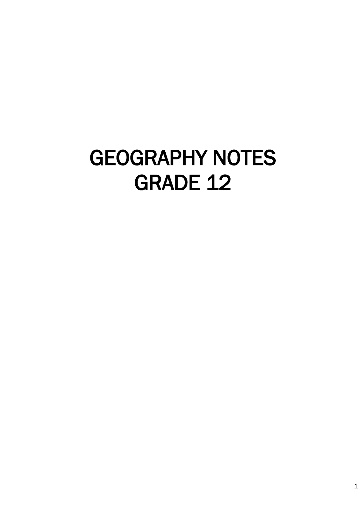 geography 12 assignment