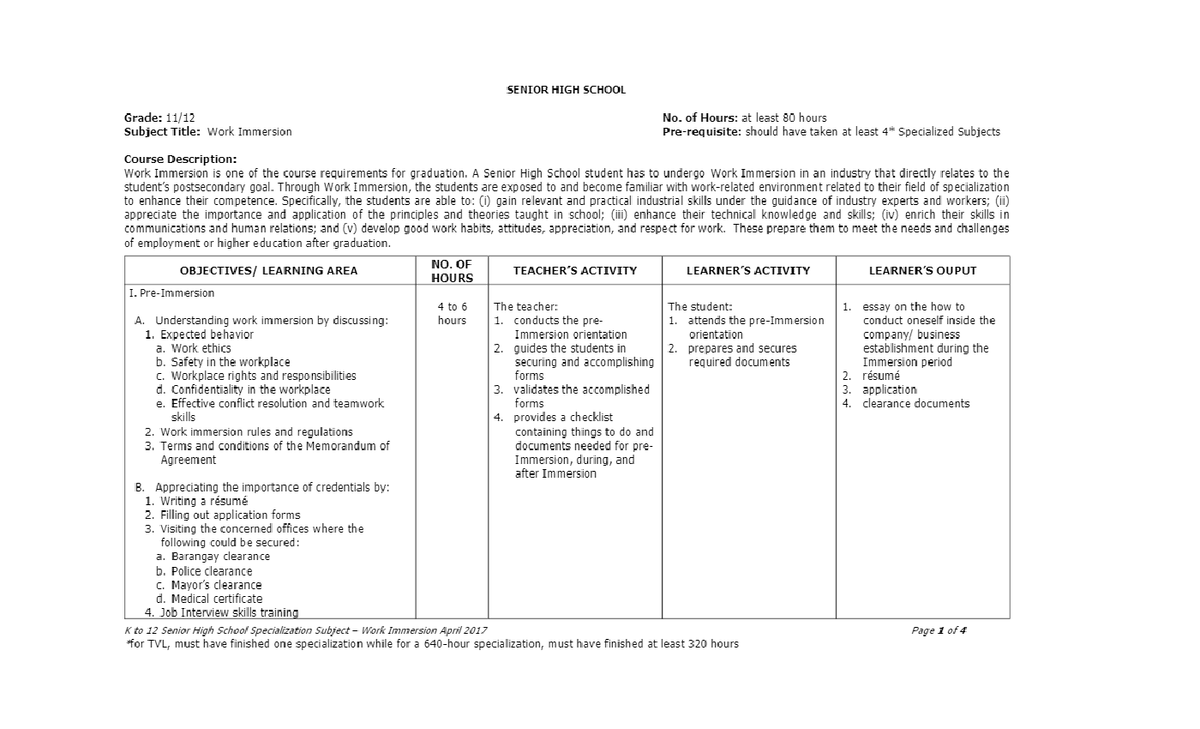 capstone project work immersion