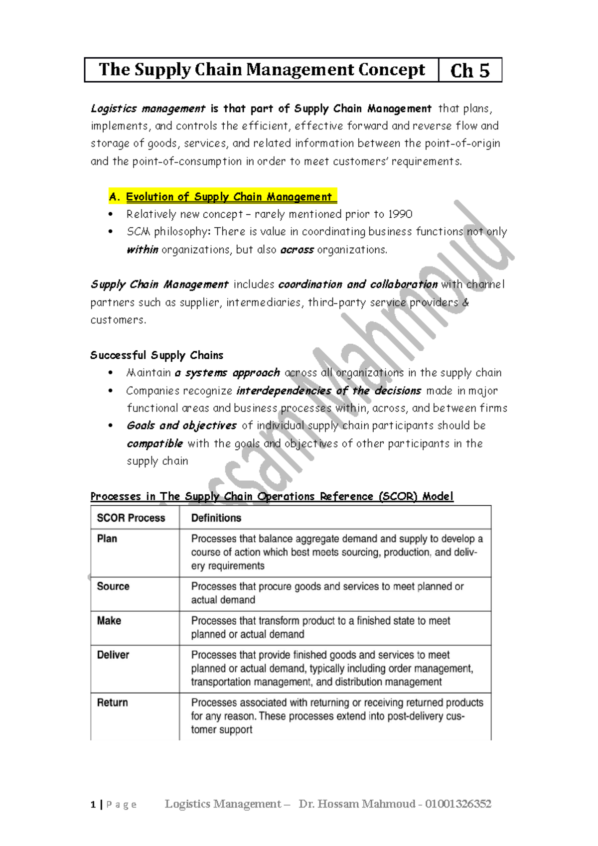 Ch 5 2022 Questions The Supply Chain Management Concept Ch 5