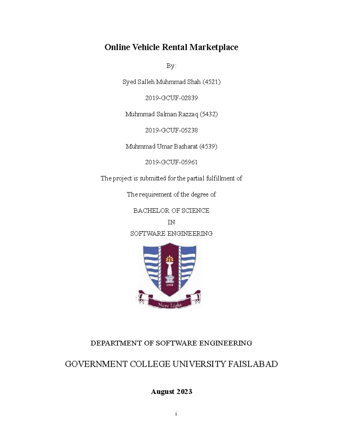 Final Year Project Documentation - Online Vehicle Rental Marketplace By ...