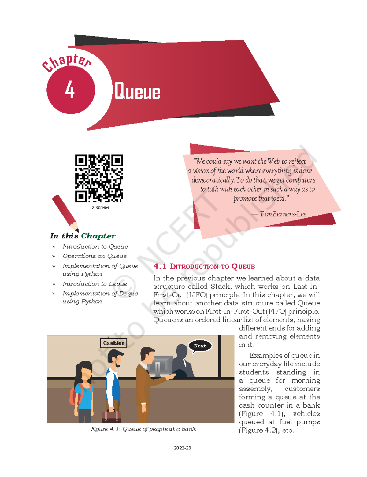 Queue - Data structures types - In this Chapter » Introduction to Queue ...