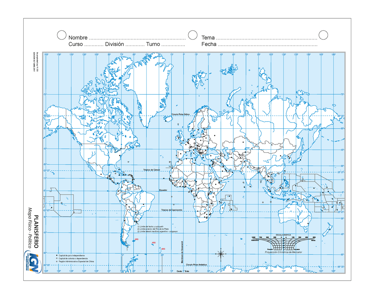 The Best Mapa Planisferio Fisico Politico Meridiano De Greenwich