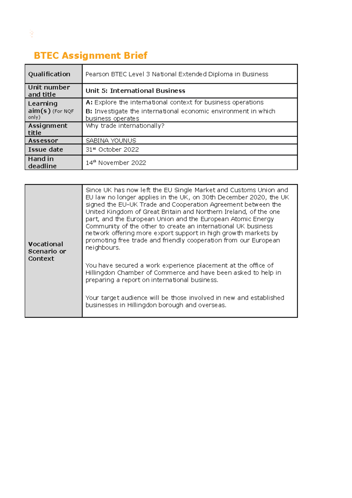 Unit 5 -Authorised-Assignment-Brief-Learning-Aim-A-and-B - BTEC ...