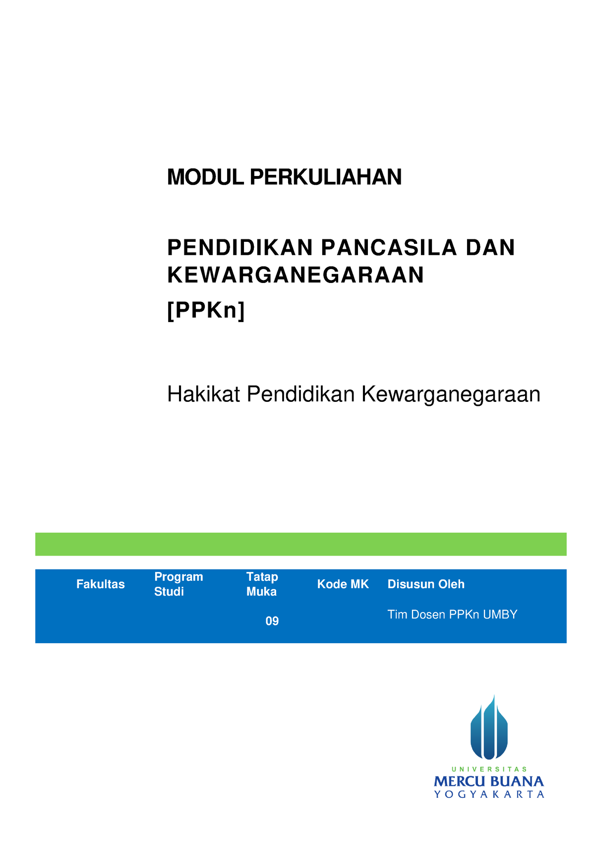 1. Hakikat Pendidikan Kewarganegaraan - MODUL PERKULIAHAN PENDIDIKAN ...