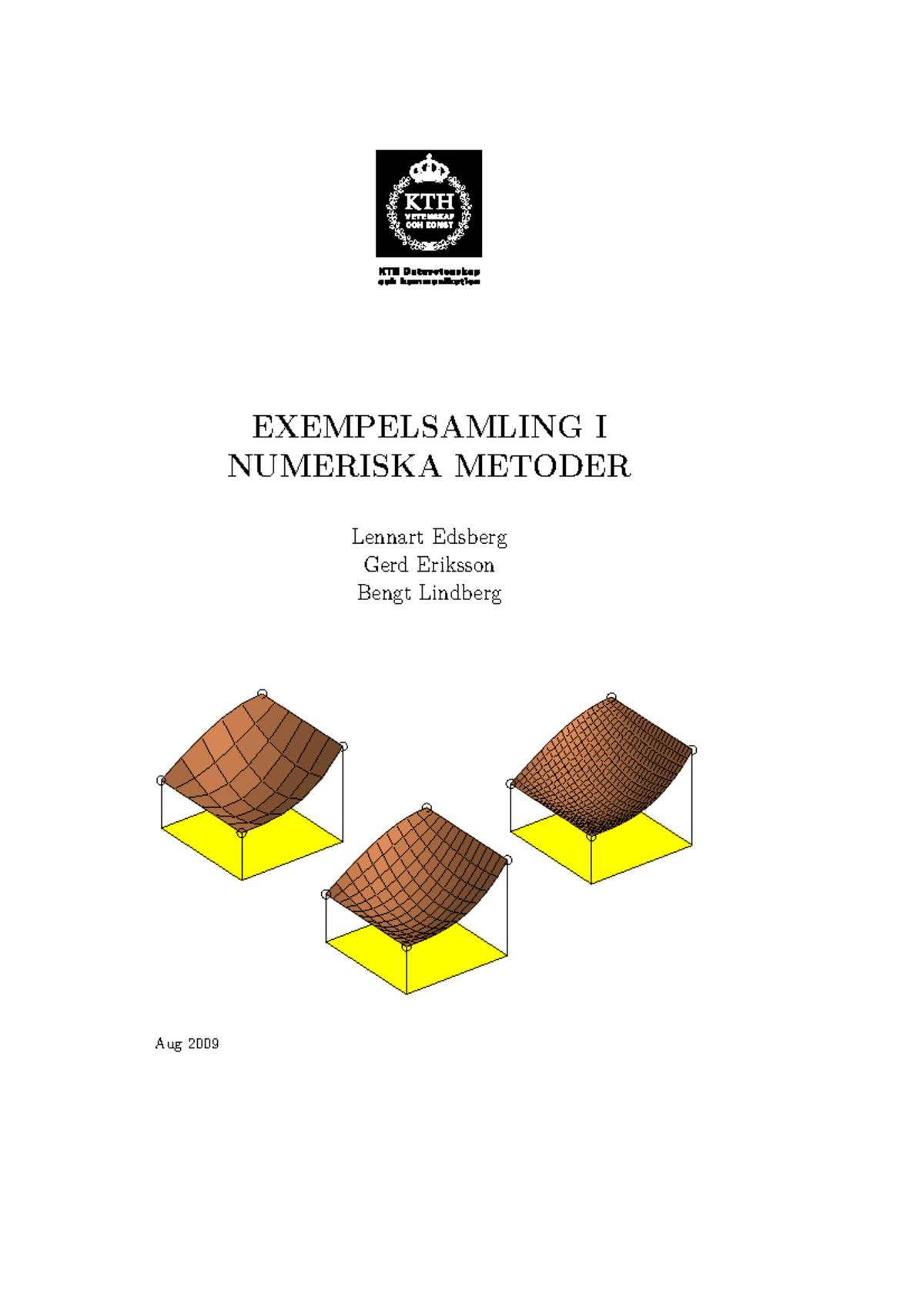 SF1514 Exempelsamling - EXEMPELSAMLING I NUMERISKA METODER Lennart ...