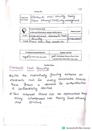 Cryptography Unit 5 - lecture notes - Studocu