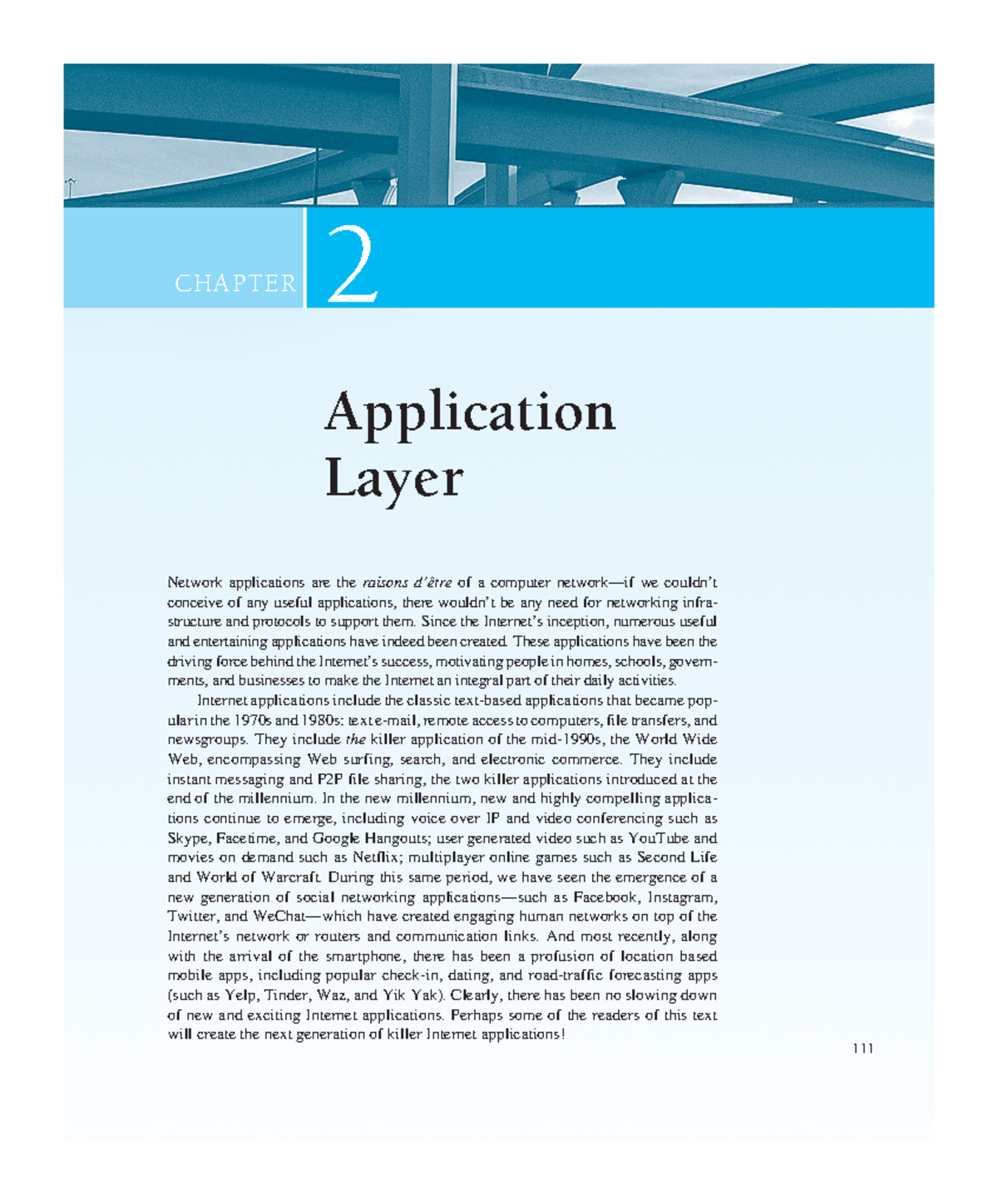 CN Unit2 notes 111 Network applications are the raisons d’être of a