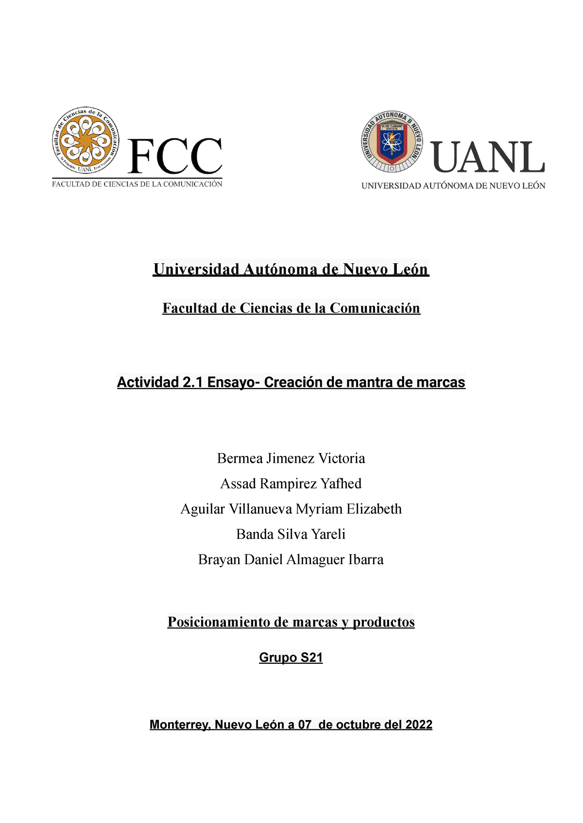 S21 21 1 Excelente Servicio Universidad Autónoma De Nuevo León Facultad De Ciencias De La 3825