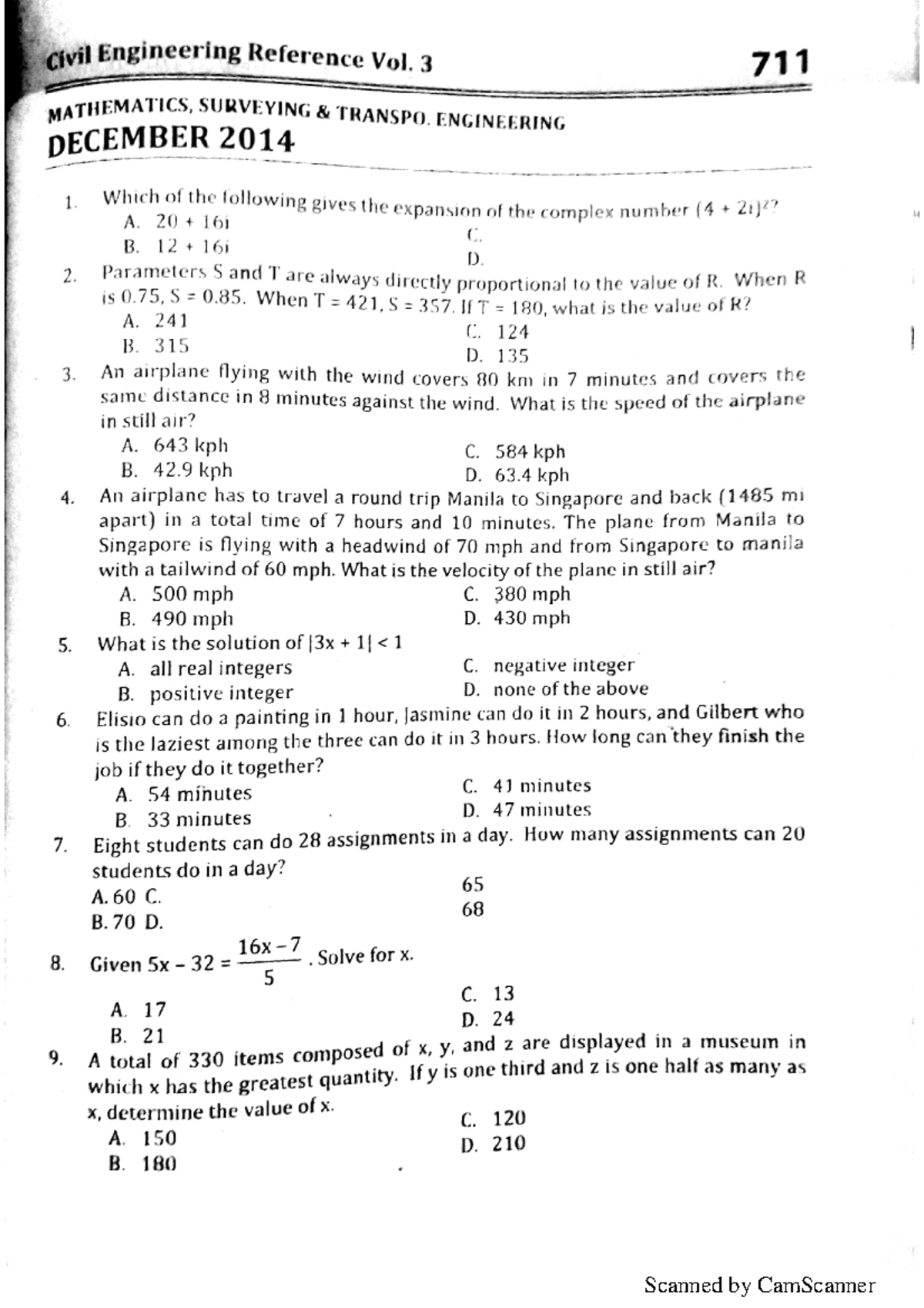 CE Board Dec 2014 - Reviewer in Ce - Bachelor of Science in Civil ...