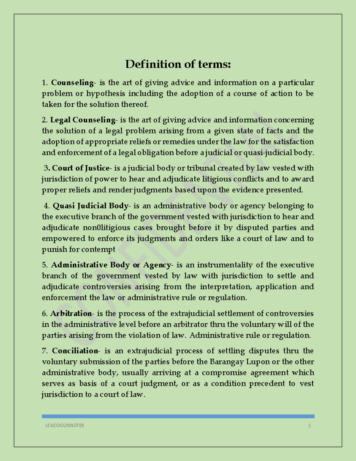 Definition-of-terms - Problem Areas in Legal Ethics list of cases and ...