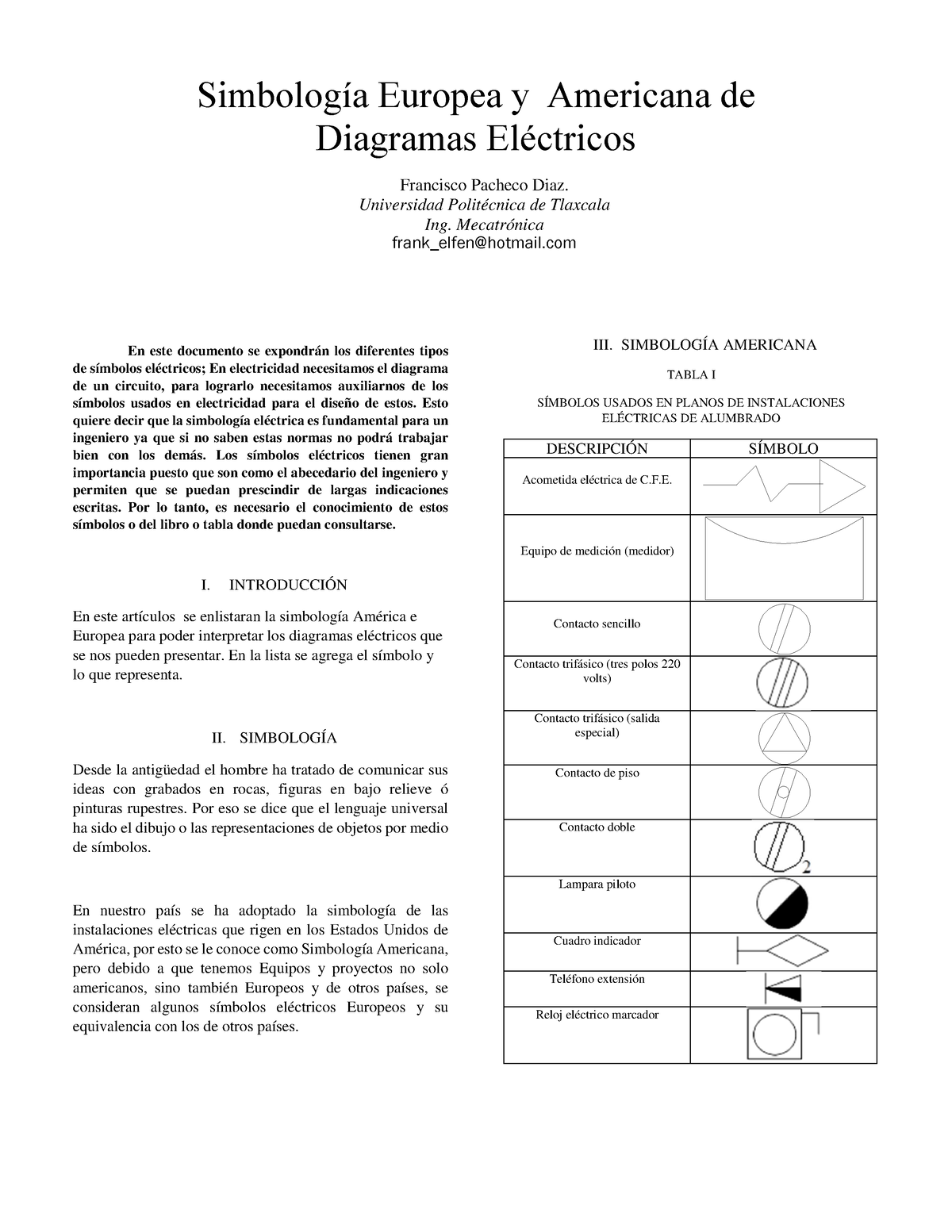 Simbologia Electrica En Este Documento Se Expondrán Los Diferentes Tipos De Símbolos 6770
