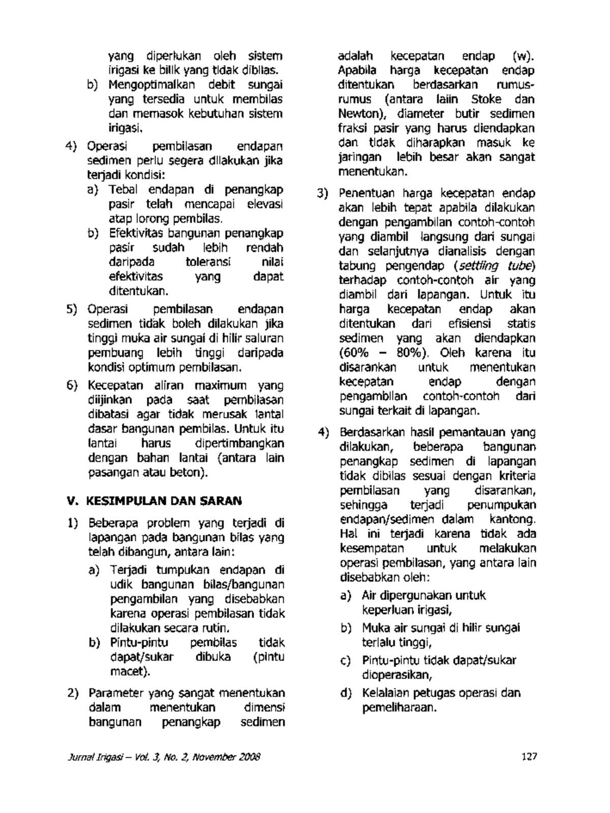 Jurnal-irigasi-53 - Irigasi - Yang Diperlukan Oleh Sistem Irigasi Ke ...