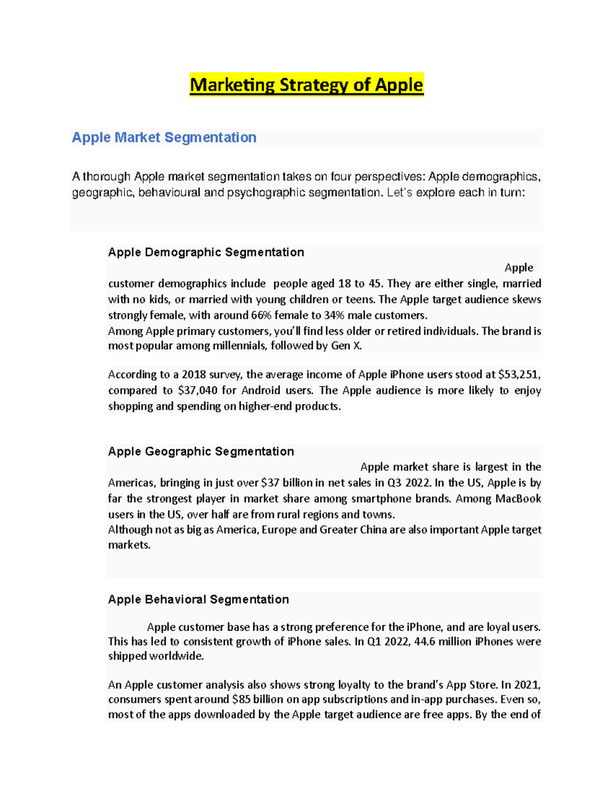 Apples-Marketing-Strategy - Marketing Strategy of Apple Apple Market ...