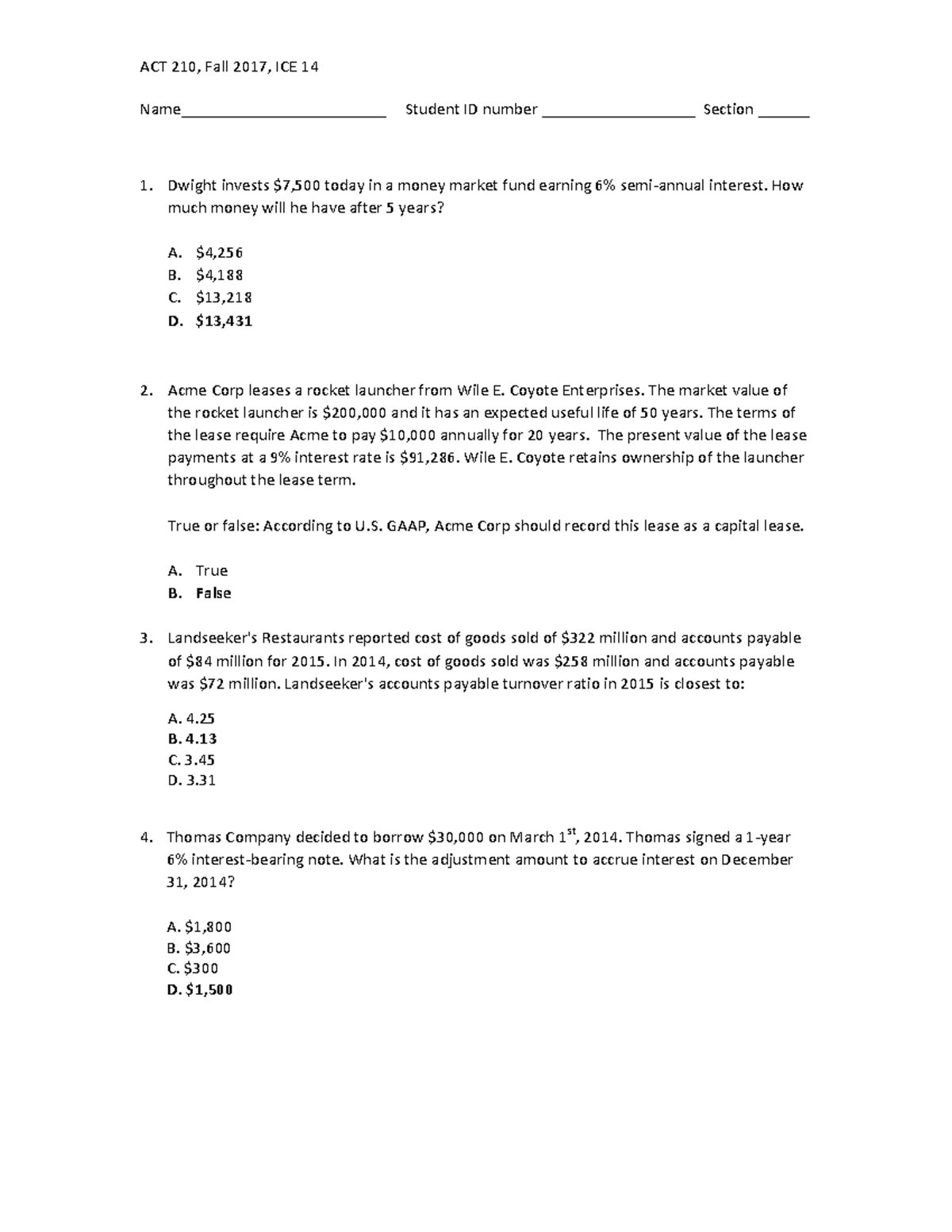 ICE 14 Solution - practice questions given every class with answers ...