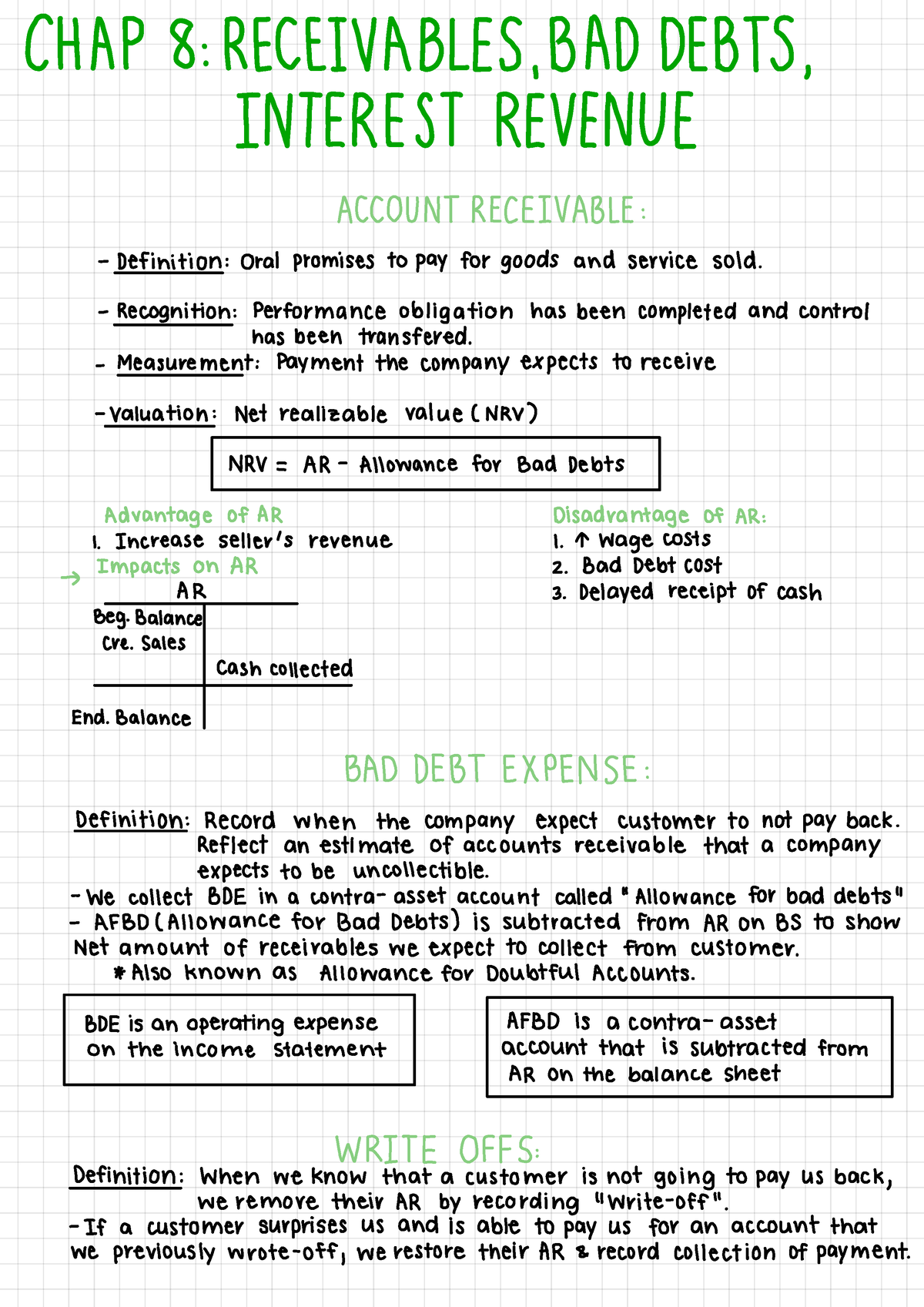 Chap 8 Acc - Receivables, Bad Debts, And Interest Revenue - CHAP 8 ...