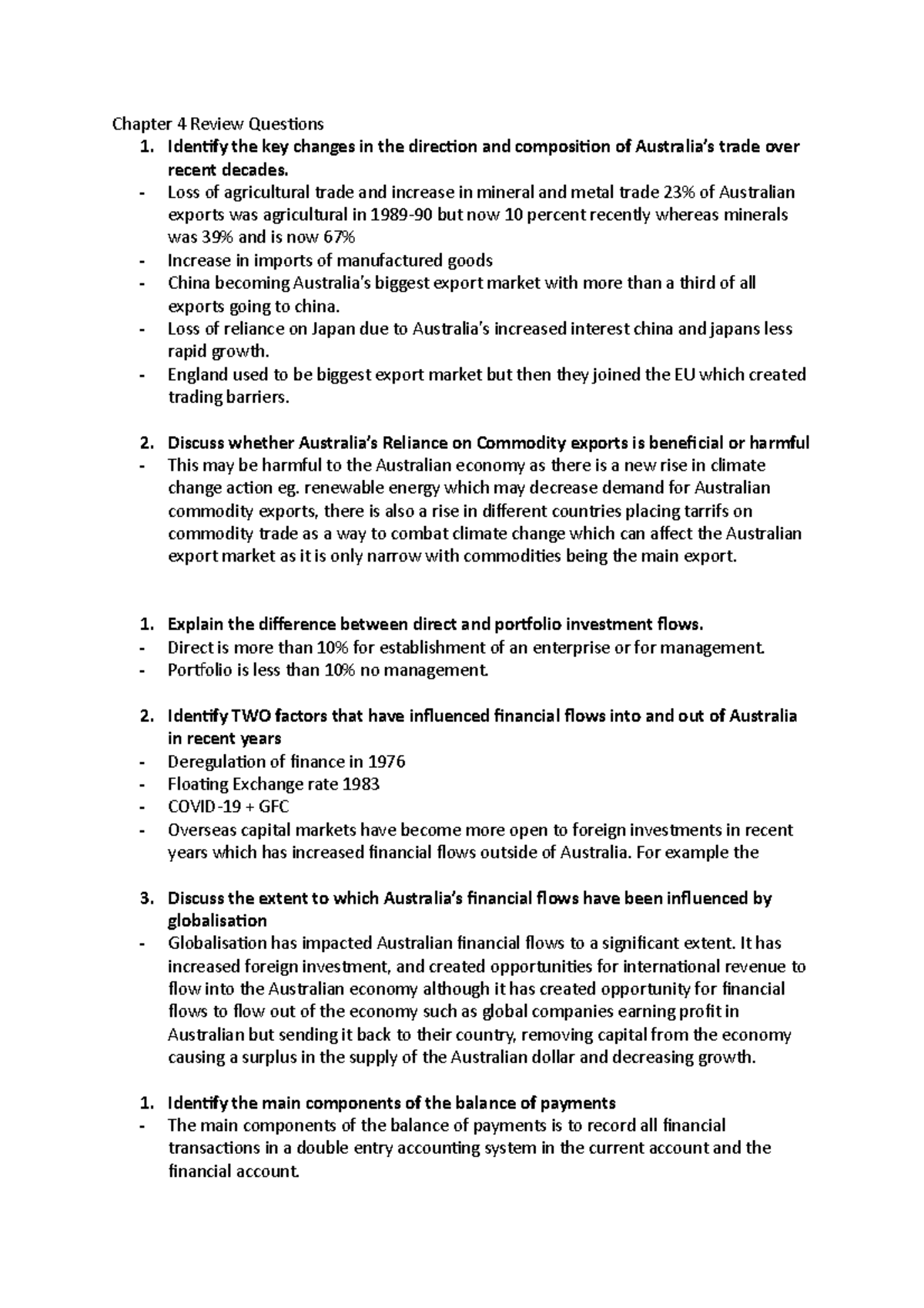 Chapter 4, 5 - notes - Chapter 4 Review Questions 1. Identify the key ...