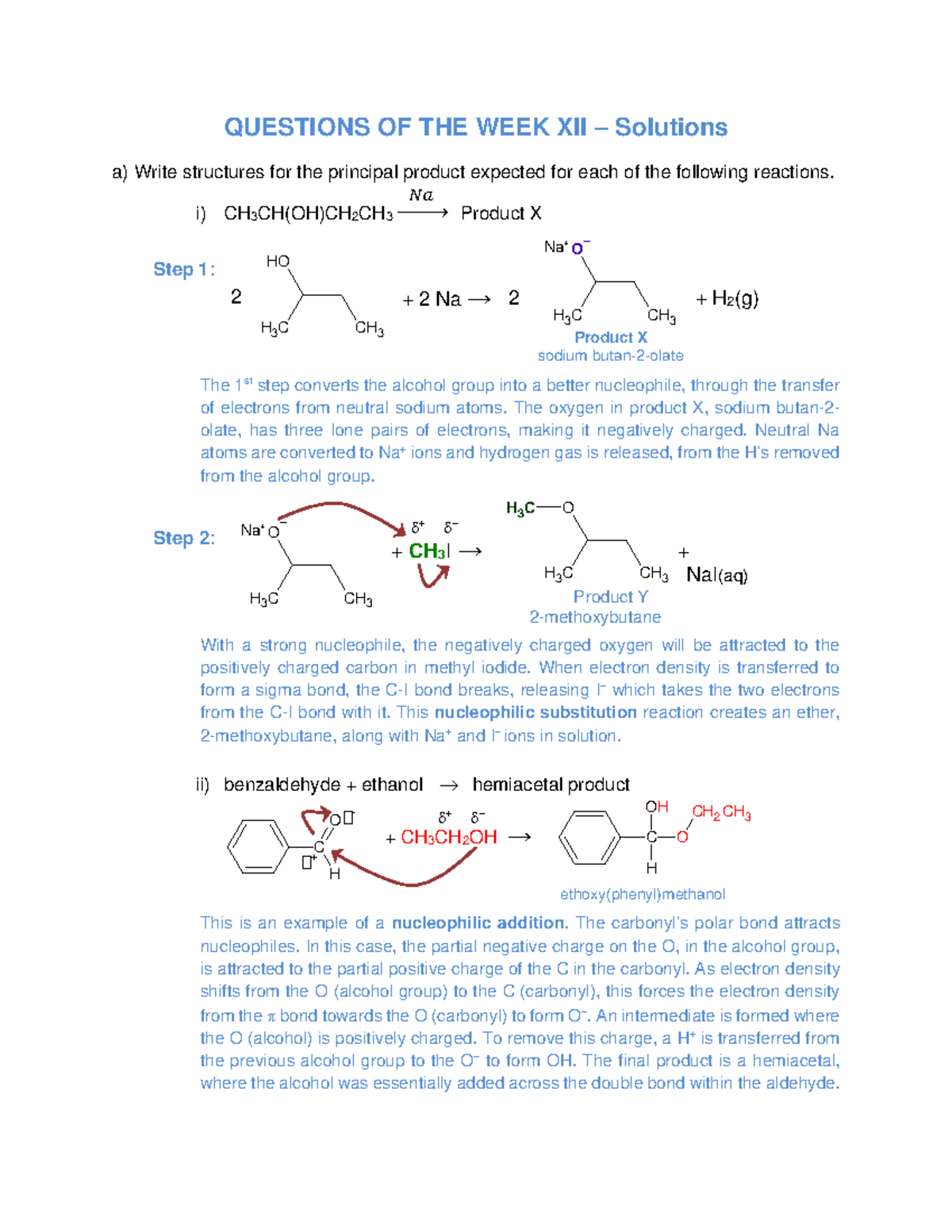 Questions OF THE WEEK 12 Solutions - QUESTIONS OF THE WEEK XII ...