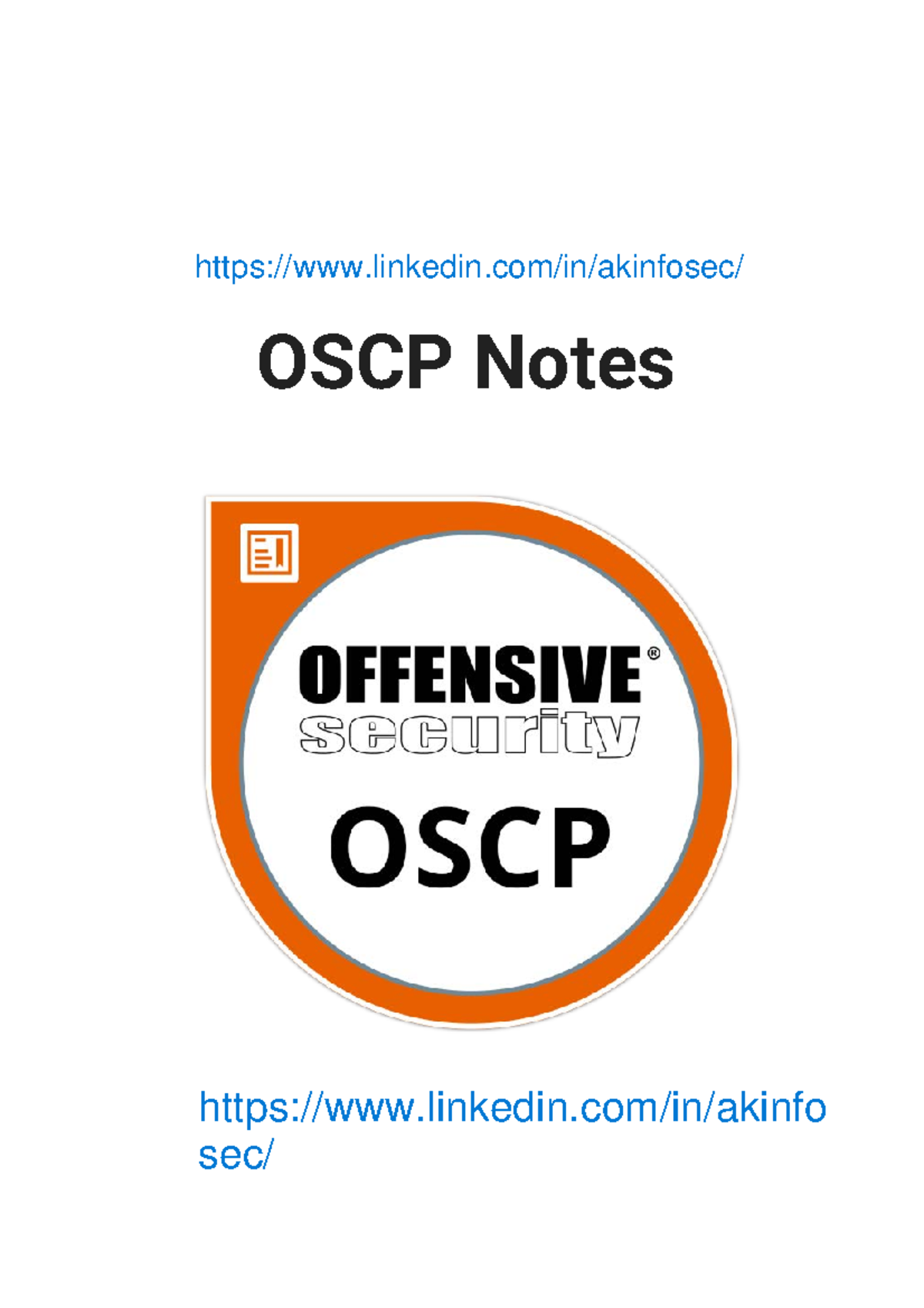 OSCP Notes - oscp - OSCP Notes linkedin/in/akinfosec/ linkedin/in ...