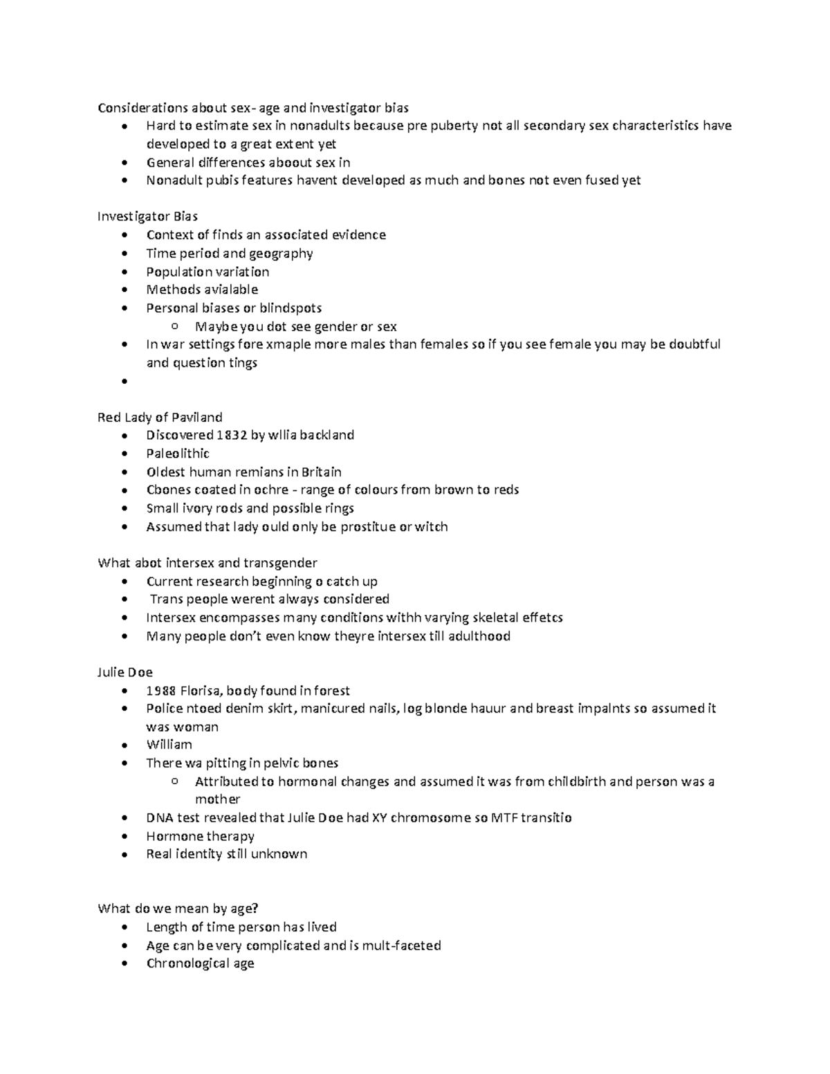 Biologicalprofile 2 - This is the second part of the biological profile ...