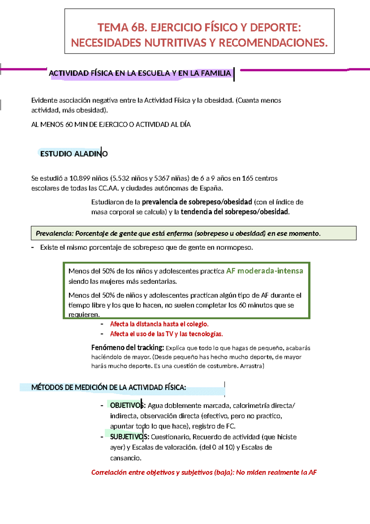 TEMA 6 B Desbloqueado - Temario - ACTIVIDAD FÍSICA EN LA ESCUELA Y EN ...