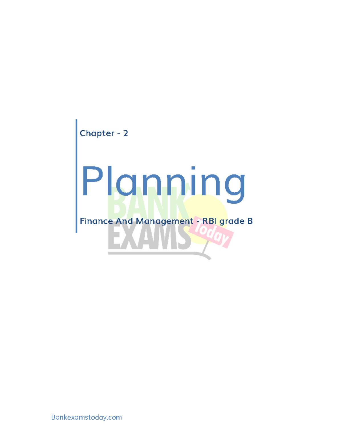 Chapter- 2 Planning - Management Notes - Chapter - 2 Planning Finance ...