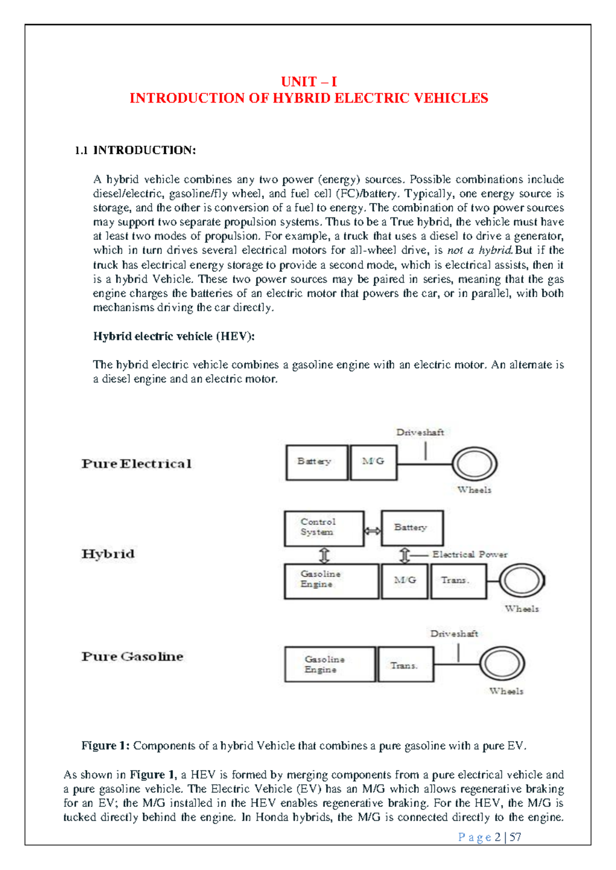 ELEC 439 Lecture 1 P a g e 2 57 UNIT I INTRODUCTION OF HYBRID ELECTRIC VEHICLES 1 Studocu