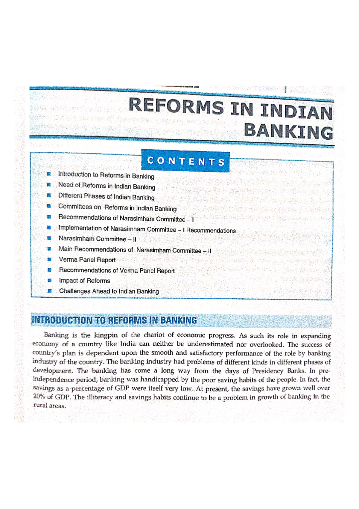 Reforms in indian banking Studocu