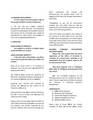 Economic development Case Analysis - The Role of Economic Development ...